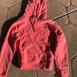 Coral Champion hoodie
